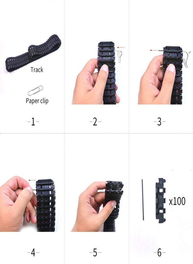 XiaoR GEEK قطعتان من سيارات الروبوت، 95 سم، مسارات دبابة زاحفة مع تروس لمشروع دبابة روبوت DIY للمراهقين والبالغين - لا تشمل عجلات التوجيه (مجموعة مسارات TH) - Image 5